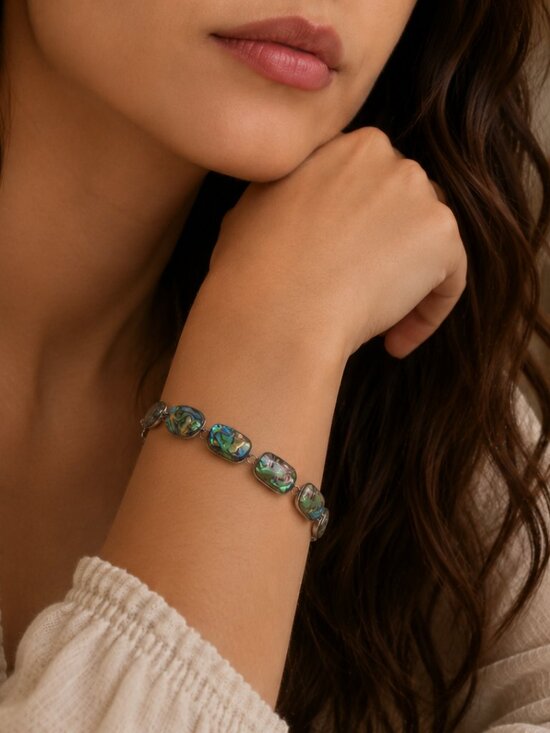 Lucas Lameth Jewelry - Lucas Lameth Abalone Sterling Bracelet